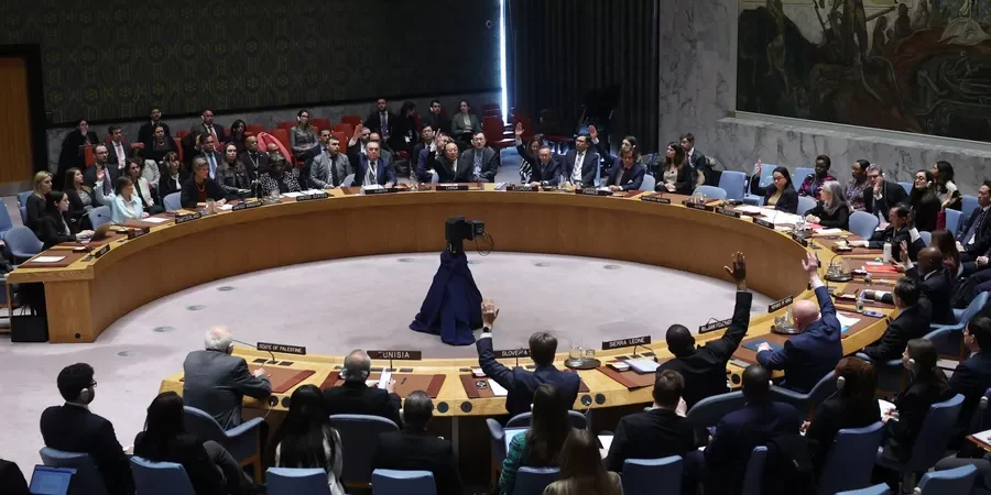 لحظة التصويت في مجلس الأمن الدولي
