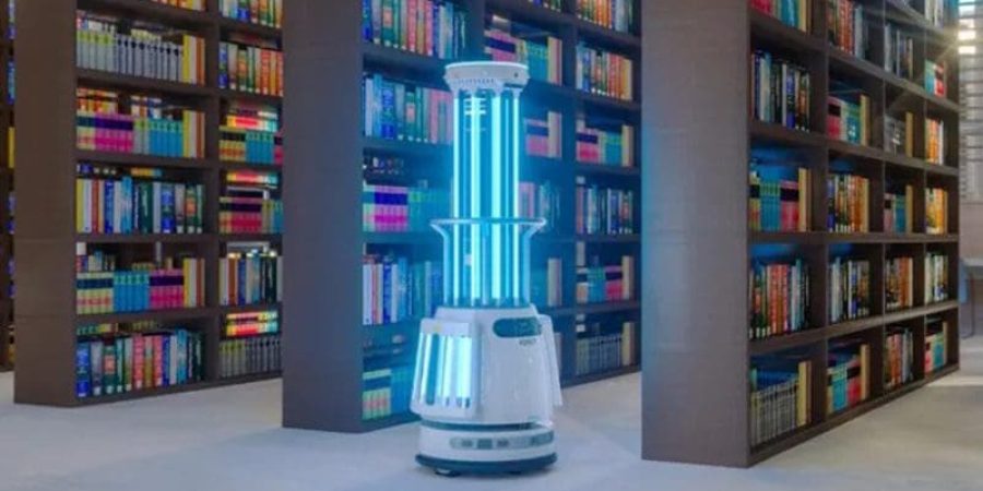 أوديبوت (Adibot) روبوت مسؤول عن التطهير بفضل مصباح الأشعة فوق البنفسجية