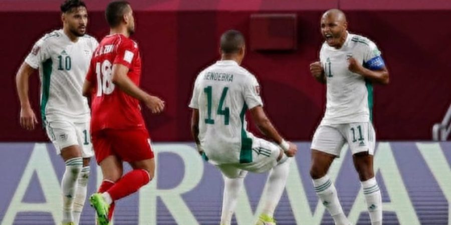 فرحة نجوم الجزائر بعد الفوز الثمين