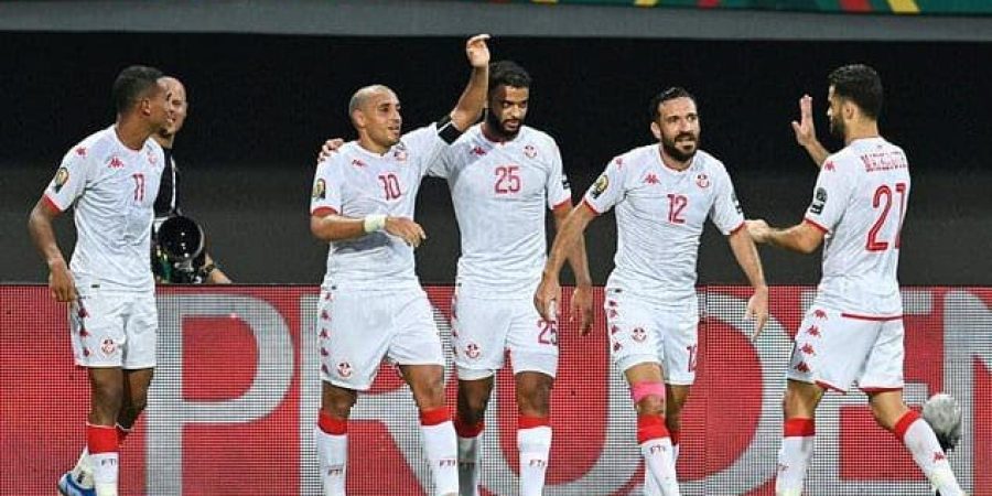 فرحة لاعبي تونس بالهدف الرابع