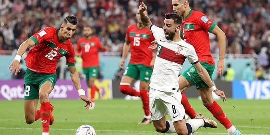 المنتخب المغربي ونظيره البرتغالي.