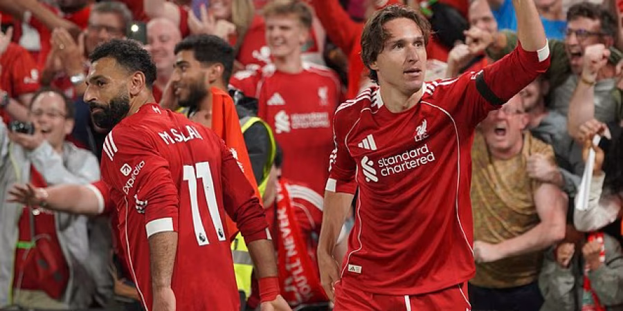 فرحة كييزا مع محمد صلاح