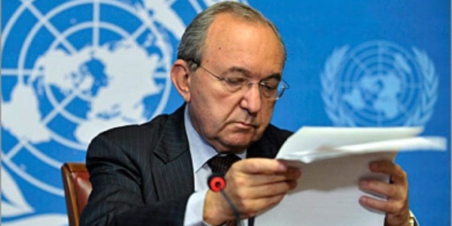 القاضي ريتشارد غولدستون، من جنوب أفريقيا، رئيس بعثة الأمم المتحدة لتقصي الحقائق بشأن النزاع في غزة (وكالة الأنباء الأوروبية)