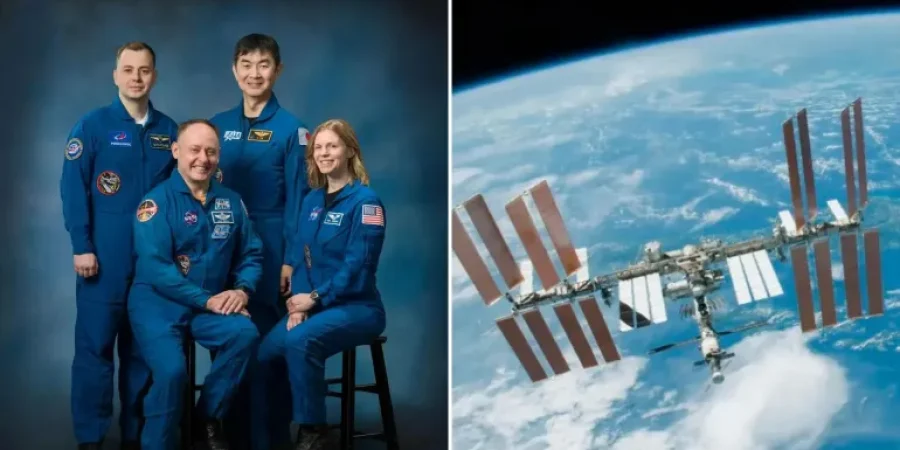 أفراد طاقم "كرو-11" قبل انطلاقهم إلى محطة الفضاء الدولية