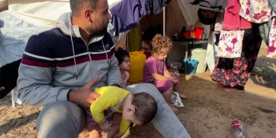 معاناة النازحين في غزة