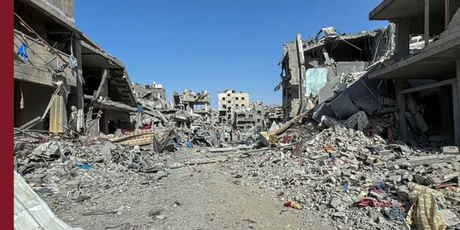 الاحتلال الإسرائيلي نسف منازل في المناطق الغربية لمخيم جباليا (رويترز).