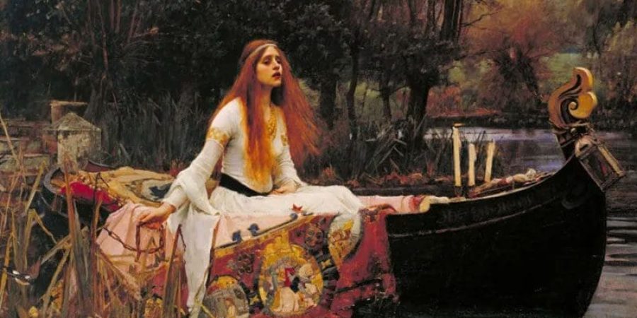 لوحة "السيدة شالوت" للرسام البريطاني جون وليام ووترهاوس (مواقع التواصل الاجتماعي)