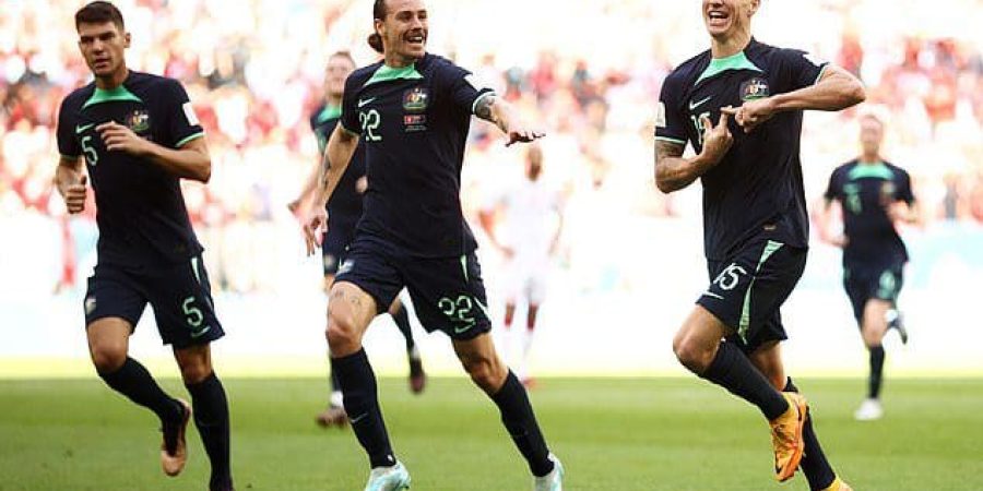 فرحة نجوم أستراليا بالهدف