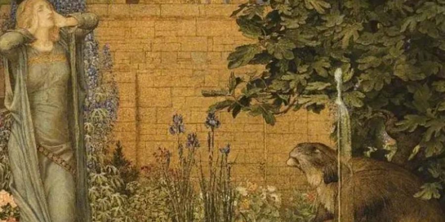 لوحة "الجميلة والوحش" في متحف برمنغهام (مواقع التواصل)