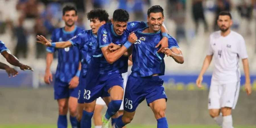 فرحة لاعبي القوة الجوية بالهدف