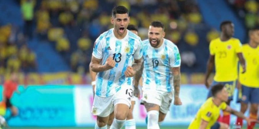 فرحة الأرجنتين بهدف التقدم