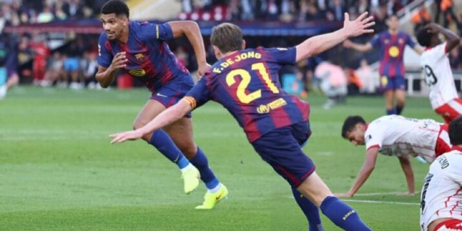فرحة برشلونة بالهدف الغالي