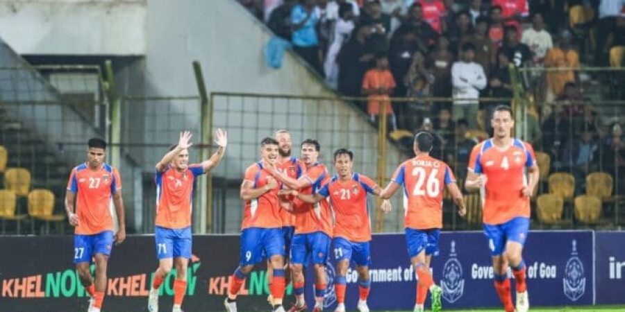 فرحة لاعبي جوا الهندي