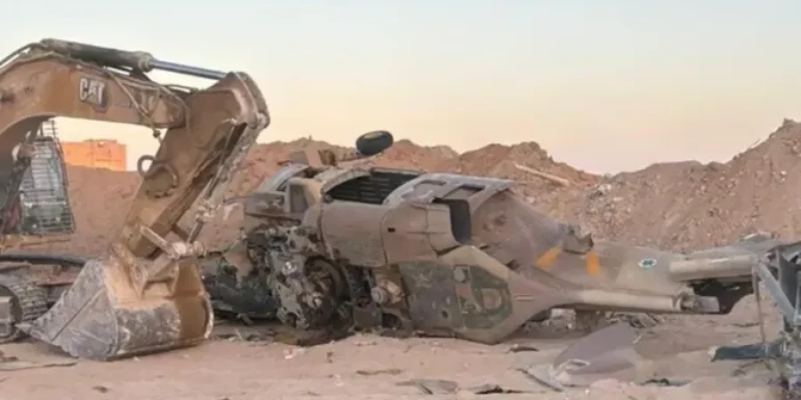 تحطم المروحية العسكرية الإسرائيلية في رفح