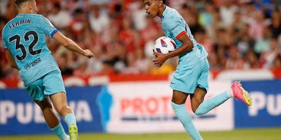 لامين يامال فرحة لامين يامال بالتعادل