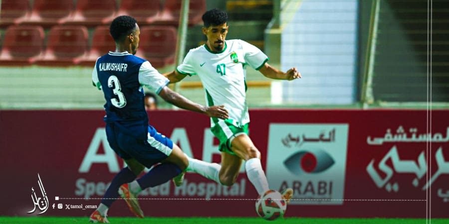 لقطة من مباراة تجمع فريقي النهضة والشباب