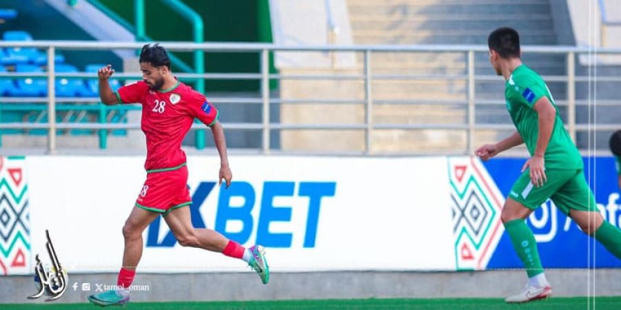 جانب من مباراة عمان وتركمانستان
