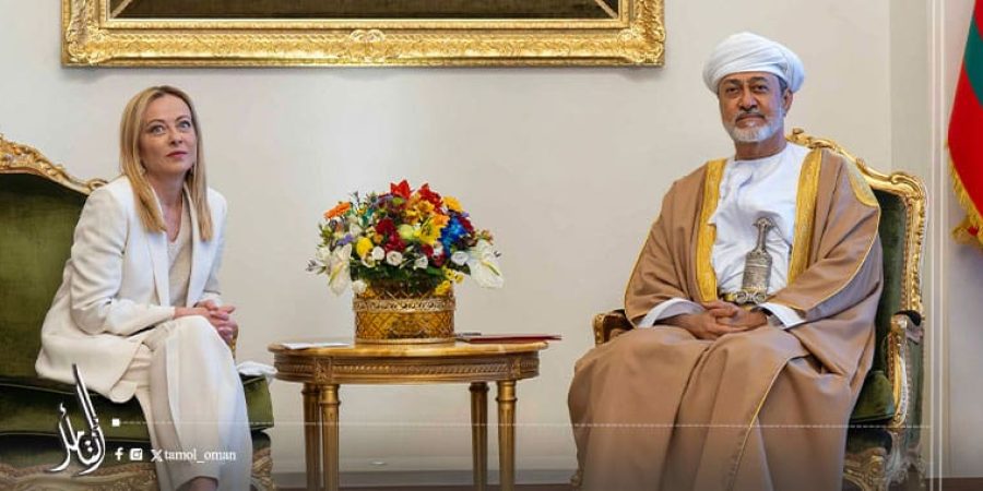 جلالة السلطان المعظم يلتقي رئيسة الوزراء الإيطالية