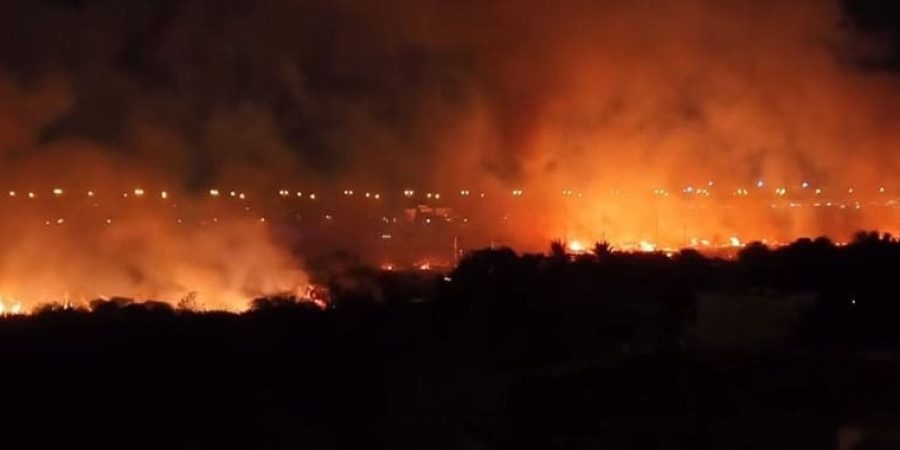 حريق-نزوى حريق نزوى