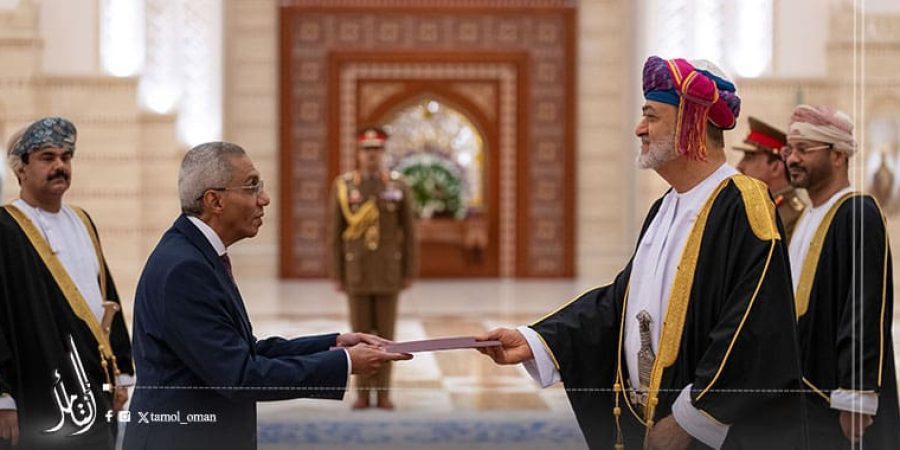 جلالة السلطان يتقبل أوراق اعتماد سعادة السفير / ياسر محمد أحمد شعبان