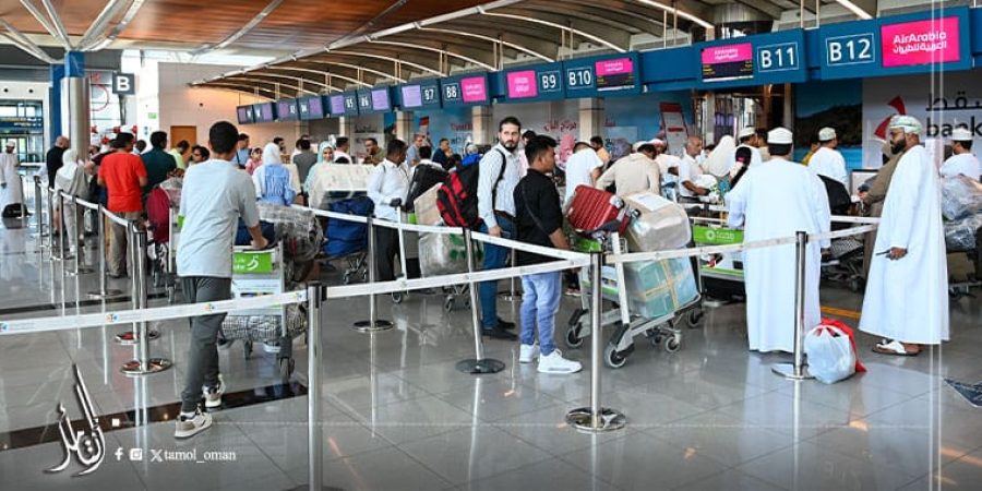 ارتفاع عدد المسافرين عبر مطار مسقط
