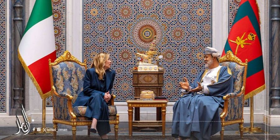 جلالة السلطان ورئيسة وزراء إيطاليا يبحثان القضايا والمستجدّات الإقليميّة والدّوليّة